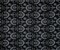 Black-Gray Rayon Blend Stretch Spandex Floral Bengaline Jacquard Fabric By the Yard